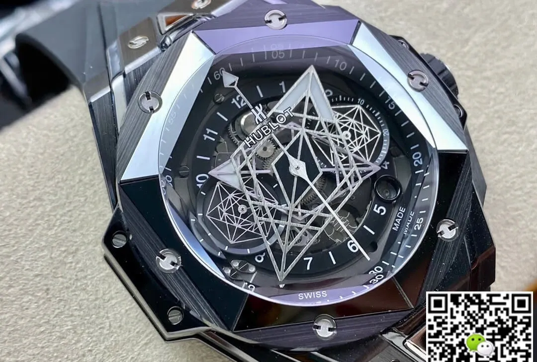 Hublot Big Bang Sang Bleu II 418.CX.1114.RX.MXM20 BB Factory 1:1 Best Edition Replica Watch Black Ceramic Case